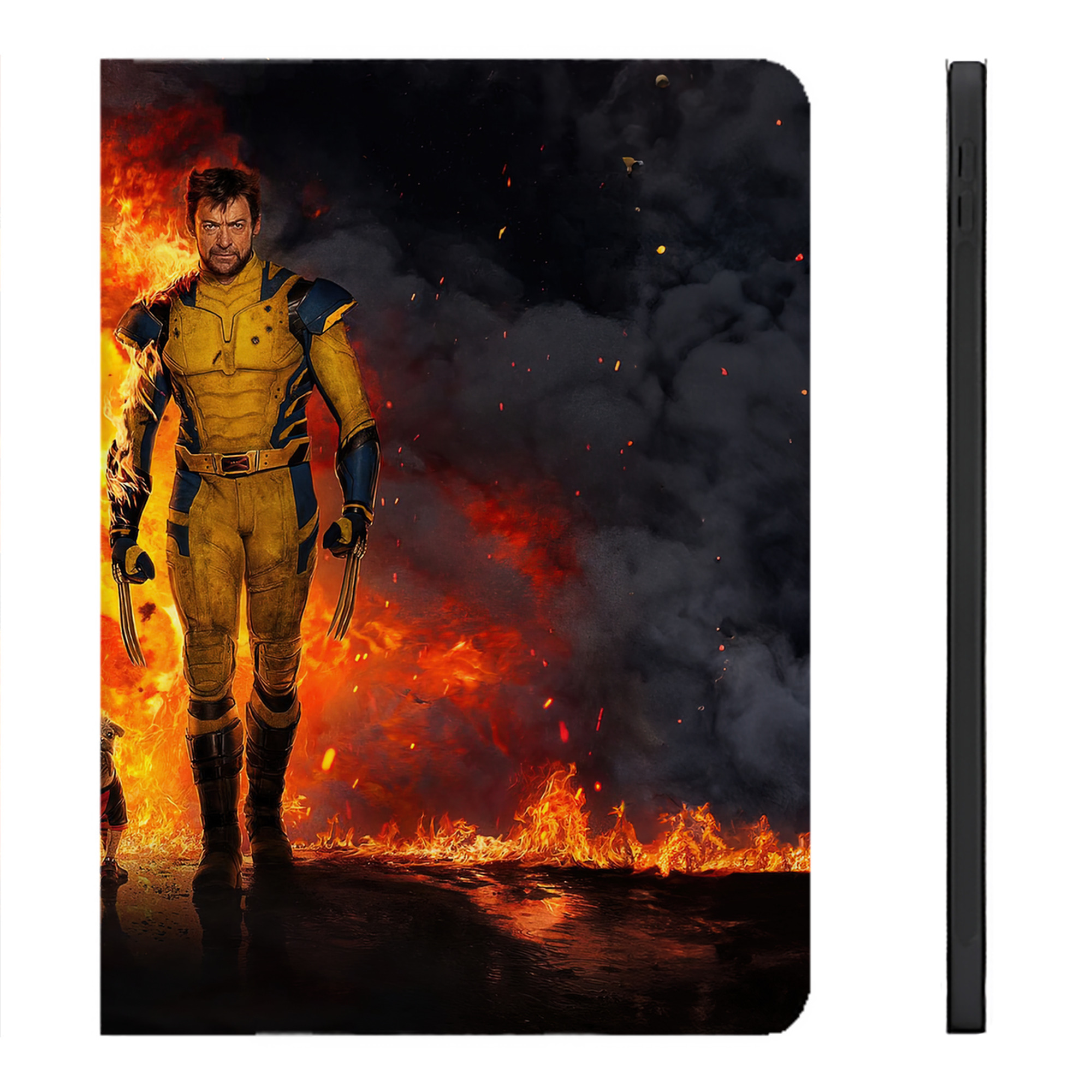 （画像用） Deadpool デッドプール IPadケース ペンホルダー付き ブックスタイルデザイン